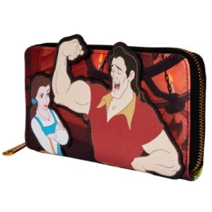 Loungefly Disney Villains Scene Gaston Zip-Around Wallet Beauty And The Beast One Size