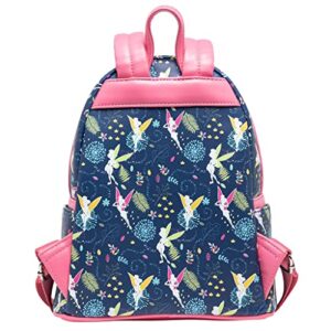 Loungefly Women's Disney Pink Tinkerbell Glow in the Dark Allover Print Backpack