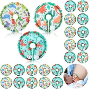 24 pack cotton pads for feeding support, feeding pads supplies g shape pads button covers for feeding care (dinosaur)