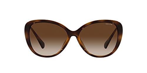 Ralph by Ralph Lauren Women's RA5288U Universal Fit Butterfly Sunglasses, Gradient Brown, 57 mm