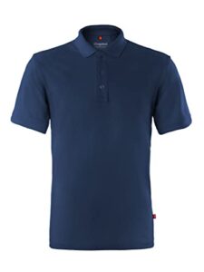 kingsted polo shirts for men - royally comfortable - classic pique fabric - soft cotton blend (large, navy blue)