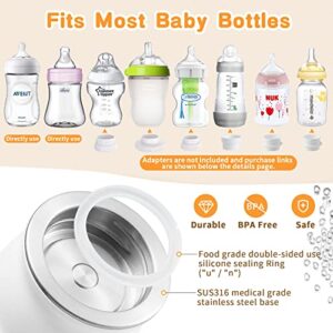 Portable Bottle Warmer, URMYWO Fast Baby Bottle Warmer for Breastmilk or Formula, 9000mAh Wireless Travel Bottle Warmer, 4 Heating Options & Smart Temperature Control, LED Display Touch Control