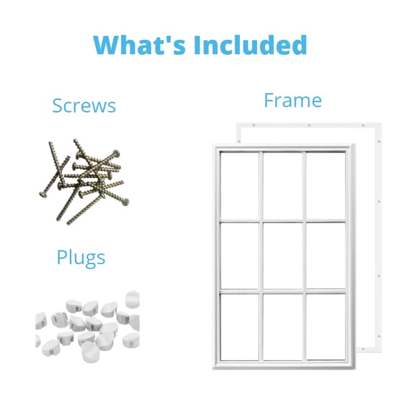 Entry Door Frame Only Replacement Kit-Glass NOT Included! (9 Lite for 1/2" Glass, 22" x 36")