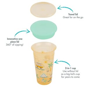 The First Years Sip Around Spoutless Cup - 2 Cups in 1: Spoutless for 360 Degrees of Sipping & Converts to Big Kid's Open Cup 2PK