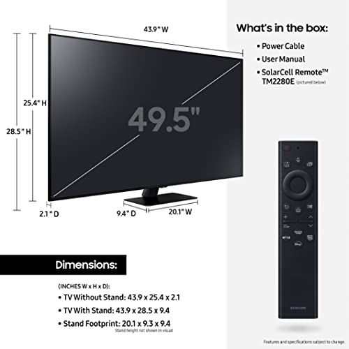 SAMSUNG 50-Inch Class QLED Q80B Series - 4K UHD Direct Full Array Quantum HDR 8X Smart TV with Alexa Built-in (QN50Q80BAFXZA, 2022 Model)