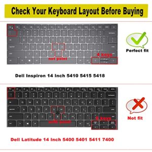 Keyboard Cover for Dell Inspiron 14 5410 5415 5418 5420 5425, Inspiron 7000 14" 7415 7420 7425 7430,Inspiron 16 5620 5625 5630 7620 7630, Inspiron 13 5310 5320 5330/Dell Latitude 3320 3420-MintGreen