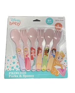disney baby princess forks & spoons 6 piece set