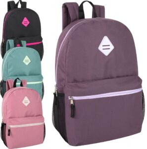 trail maker 24 pack wholesale 19 inch backpacks in bulk for kids, school, for adults for nonprofit