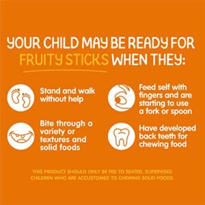 HAPPYTOT Organics Fruity Sticks, Oat & Fruit Filled Grain Sticks, Banana & Mango, Organic Toddler Snack, 2.5 Ounce Bag (Pack of 6)