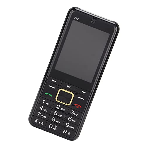 PUSOKEI 2G GSM Unlocked Button Phone,2.8in HD Screen Unlocked Seniors Cell Phone,Large Button Four SIM Cards Cellphone for Elderly and Kids,2000mAh Battery (Black)