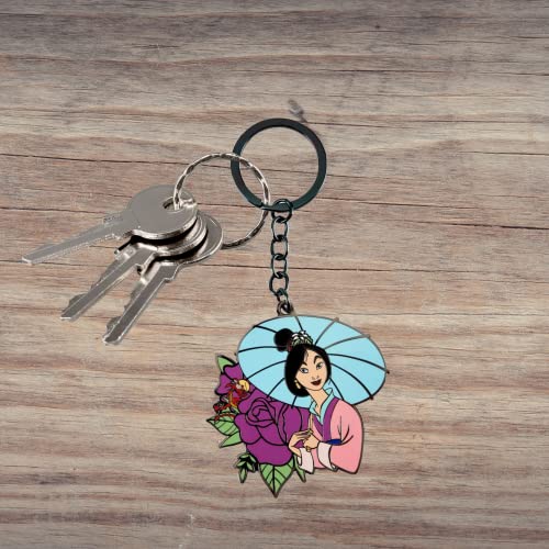 Loungefly Disney Mulan Floral Tattoo Keychain