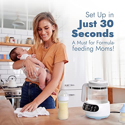 Papablic 6-in-1 Baby Bottle Sterilizer and Dryer Pro Bundle with Formula One Step Bottle Warmer