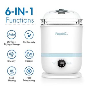 Papablic 6-in-1 Baby Bottle Sterilizer and Dryer Pro Bundle with Formula One Step Bottle Warmer