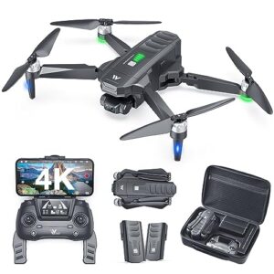 attop drones with camera for adults 4k eis camera, 2-axis gimbal gps drone with brushless motor, 60mins flight time, 5g wi-fi transmission, follow me, smart return home, 4k drone with carrying case