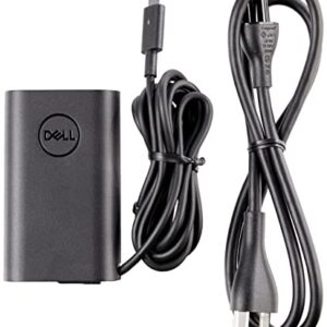 Dell Slim USB-C 45-Watt Laptop Charger, Type-C Power Adapter, AC Adapter 1 Meter Cord, OEM Components - Black