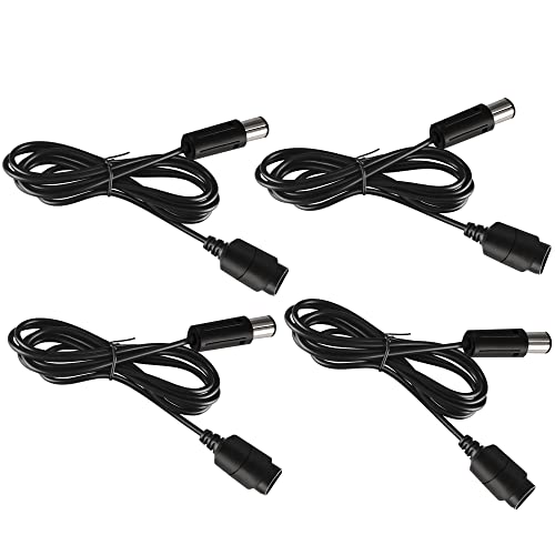 Xahpower 4Pack 6Ft NGC Controller Extension Cable Cord for Nintendo Wii/Gamecube Controller