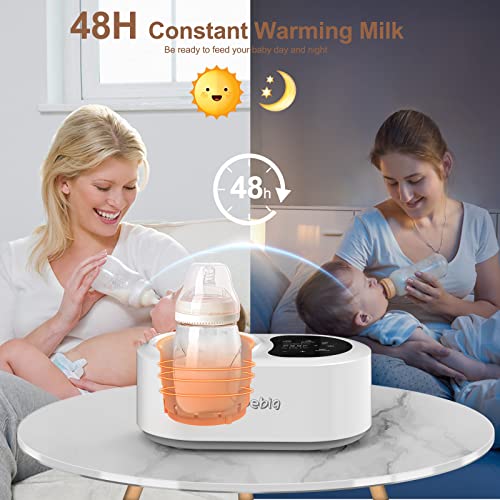 Hopebig Bottle Warmer Upgraded 7-in-1 Water-Free Bottle Warmer for Breastmilk or Formula Baby Bottle Warmer Milk Warmer with LED Display Accurate Precise Temperature Control and Timer