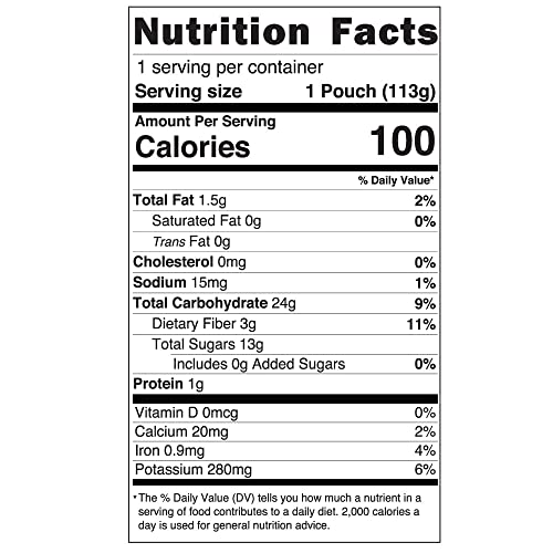 Real Food Blends Mini - Prunes, Pears & Pumpkin - Pureed Blended Snack for Feeding Tubes, 4 Oz Pouch (Pack of 12 Pouches)