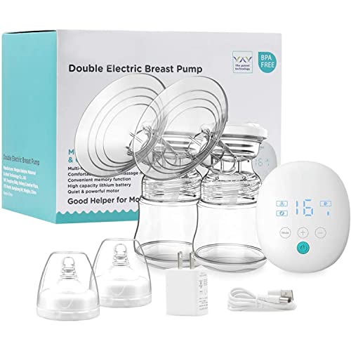 Double Electric Quiet Hygienic BPA Free 4 Modes 8 Suction Levels Breast Pump Kit