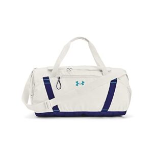 under armour women's undeniable signature duffle, (006) gray mist/sonar blue/white, one size fits most