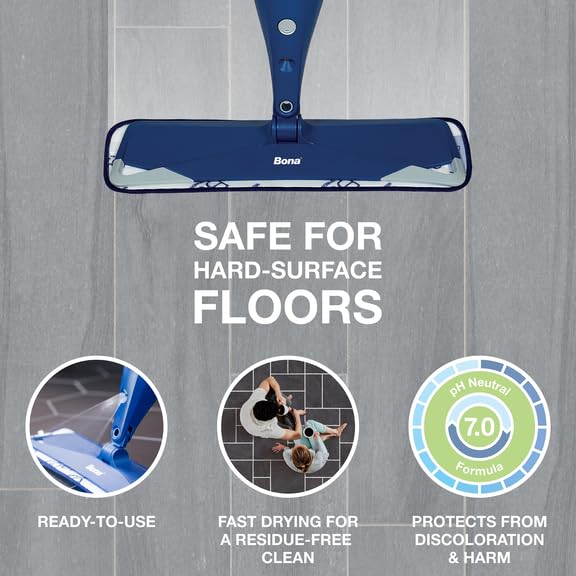 Bona Premium Spray Mop with Bona Multi-Surface Floor Cleaner Concentrate, for Stone Tile Laminate & Vinyl (LVT/LVP)