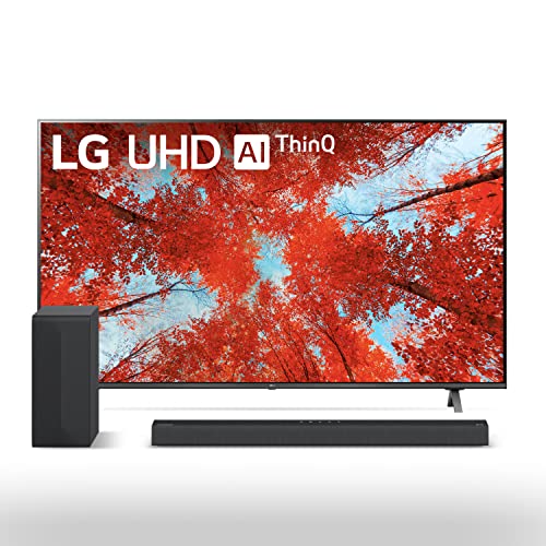 LG 50-inch Class UQ9000 Series 4K Smart TV with Alexa Built-in 50UQ9000PUD S65Q 3.1ch High-Res Audio Sound Bar w/DTS Virtual:X Synergy w TV, Meridian, HDMI, and Bluetooth connectivity