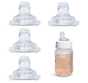 sippy spout nipples for philips avent anti-colic baby bottles | 4-count | soft spout | food grade silicone | variable flow | spill-proof