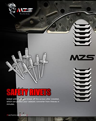 MZS Catalytic Converter Protection Shield, Anti-Theft Cat Protector Compatible with 2004-2009 Prius Gen 2