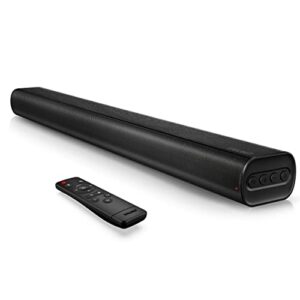 sakobs sound bars for tv,34inches 80w tv sound bar – deep bass home theater system, 2.1ch soundbar with built-in subwoofer hdmi-arc/opt/aux connectivity,works with 4k & hd tvs