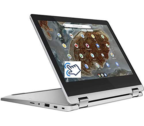 2022 Newest Lenovo Flex 3 11.6" HD Touchscreen 2-in-1 Chromebook Laptop, MediaTek 8-Core MT8183(Up 2.0GHz), 4GB RAM, 160GB SPACE(32GB eMMC+128GB Card), WiFi, Bluetooth, Webcam,TYPE-C, Chrome OS+JVQ MP