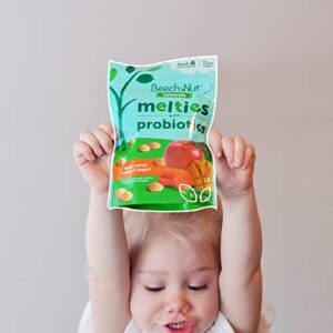 Beech-Nut Probiotic Melties Baby & Toddler Snack Melts, Apple Carrot Mango Yogurt, 1 oz (7 Pack)