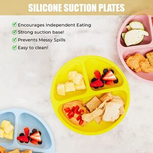 JuaRey Silicone Suction Plate for our babies, Baby & Toddler Suction Plate, (3 pack)
