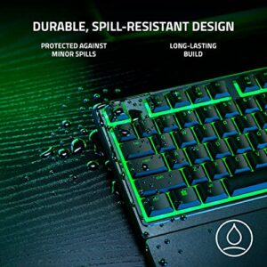 Razer Ornata V3 X Gaming Keyboard: Low-Profile Keys - Silent Membrane Switches - Spill Resistant - Chroma RGB Lighting - Ergonomic Wrist Rest - Classic Black