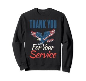 4th july thank you for your service veteran memorial day sweatshirt