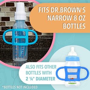 [3 Pack] Impresa Bottle Handles for Dr Brown Baby Bottles - Teach Babies to Drink Independently with Impresa Baby Bottle Handles for Dr. Brown Sippy Bottle - Baby Bottle Holder for Easy Grip