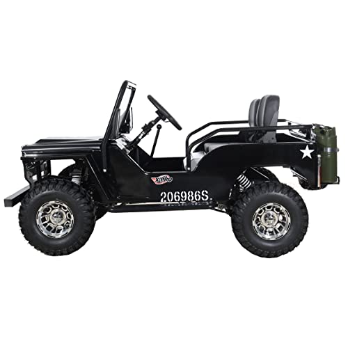 X-PRO 125cc Go Kart with 3-Speed Semi-Automatic Transmission w/Reverse, Big 18" Aluminium Rim Wheels! (Black)