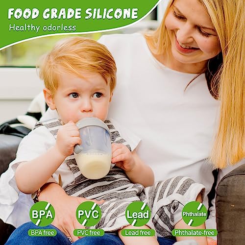 haakaa Weighted Straw Trainer Cup with Cap 8 oz, 6m+ Learner Cup, Baby Straw Cup Sippy Cup with Straw