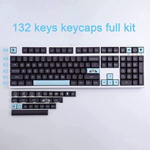 JOMKIZ Gaming Keycaps,132 Keys PBT Keycaps Set Comet XDA Profile Dye Sublimation Customized Keycap ANSI Layout Keycaps Compatible with Cherry MX Switches Mechanical Keyboards