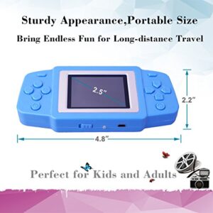 Handheld Games for Kids Built in 218 Classic Retro Video Games 2.5" Screen Portable Arcade Gaming Player System for Boys Girls Birthday (Blue)