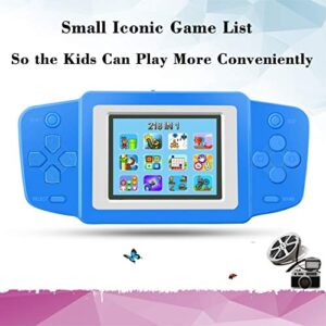 Handheld Games for Kids Built in 218 Classic Retro Video Games 2.5" Screen Portable Arcade Gaming Player System for Boys Girls Birthday (Blue)