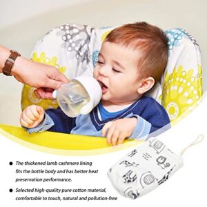 Baby Bottle Insulator Sleeve with String Warm Baby Bottle Cover Glass Nursing Bottle Feeder Bottle Warm Holder Pouch Infant