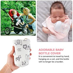 Baby Bottle Insulator Sleeve with String Warm Baby Bottle Cover Glass Nursing Bottle Feeder Bottle Warm Holder Pouch Infant