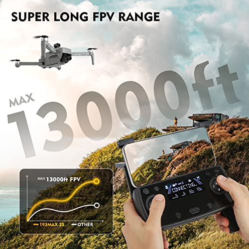 Tucok 193MAX2S Drone with 4K UHD Camera for Adults,3-Axis Gimbal Quadcopter with EIS Camera,13000ft Video Transmission,Obstacle Avoidance,66 Min Long Flight Time,Brushless Motor, GPS Auto Return Home