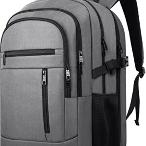 Lapsouno Extra Large Travel Backpack, Backpack, Laptop Backpack, Durable 17.3 Inch TSA Computer Backpack with USB Port, Anti-Theft Water Resistant Backpack Christmas Gifts for Men Women,Grey