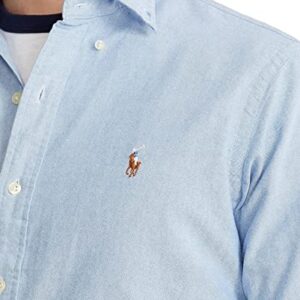 POLO RALPH LAUREN Men's Long Sleeve Oxford Button Down Shirt (XL, BasicBlue)