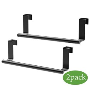 9" Over The Cabinet Towel Bar, Hand Towel and Washcloth Rack for Bathroom and Kitchen, 2 Pack
