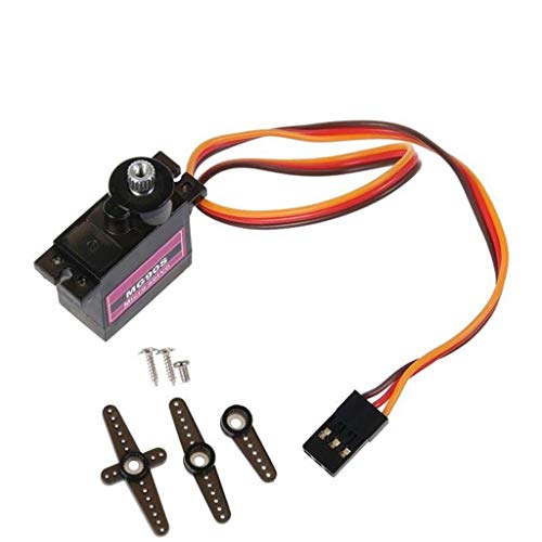 Muised Drone kit Rc Tool Kit Rc Accessories and Parts 5PCs MG90S Micro Metal Gear 9g Servo for RC Plane Helicopter Boat Car 4.8V- 6V Flying Accessories Travel Mini Drone Accessories