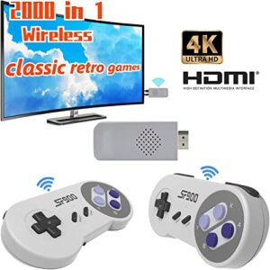 retro classic game console,video game system built-in 926 nes games with dual 2.4g wireless controllers,16-bit 4k hdmi output,rerto toys gifts.