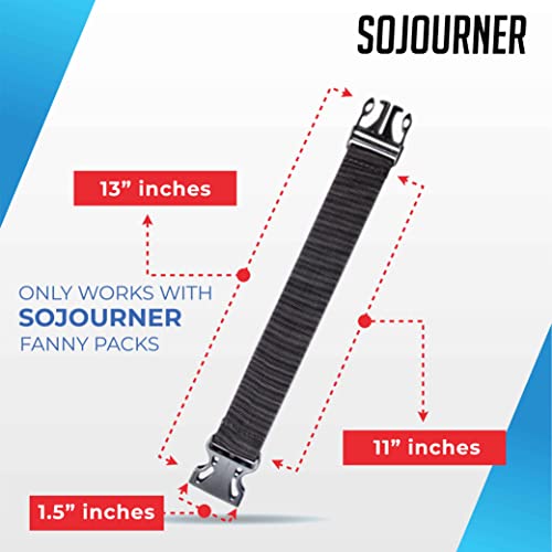 Fanny Pack Extender Belt Bag Adjustable Strap Buckle Waist Extender - ONLY COMPATIBLE WITH SOJOURNER FANNY PACKS