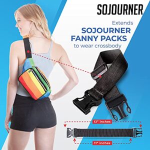 Fanny Pack Extender Belt Bag Adjustable Strap Buckle Waist Extender - ONLY COMPATIBLE WITH SOJOURNER FANNY PACKS